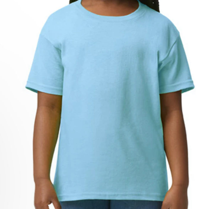 Custom Youth T-Shirt for Silhouette, Sketch, or Business Logo - single color logo