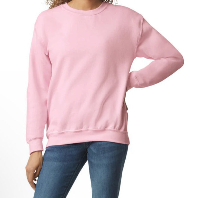 Custom Adult Crewneck Sweatshirt For Silhouette, Sketch, or Business Logo - single color logo