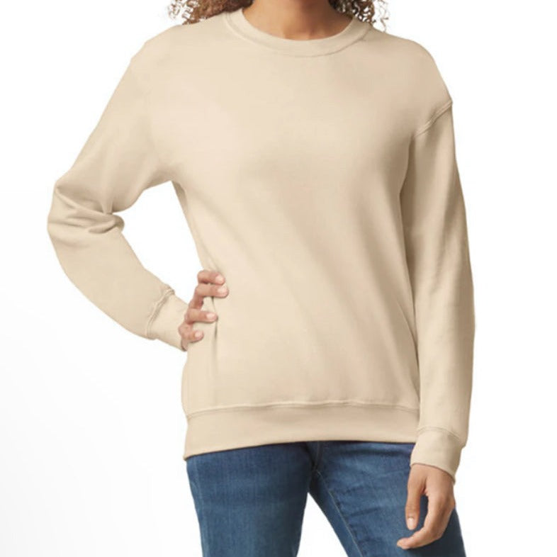 Custom Adult Crewneck Sweatshirt For Silhouette, Sketch, or Business Logo - single color logo