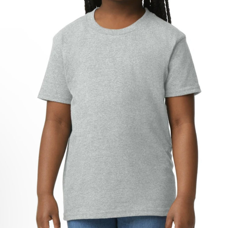 Custom Youth T-Shirt for Silhouette, Sketch, or Business Logo - single color logo