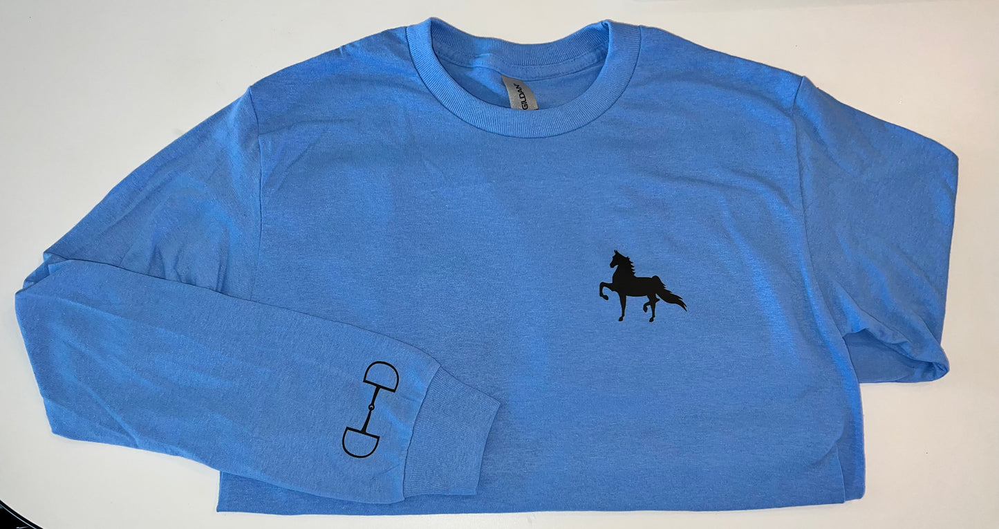 Adult Saddlebred and Bit Long Sleeve T-Shirt