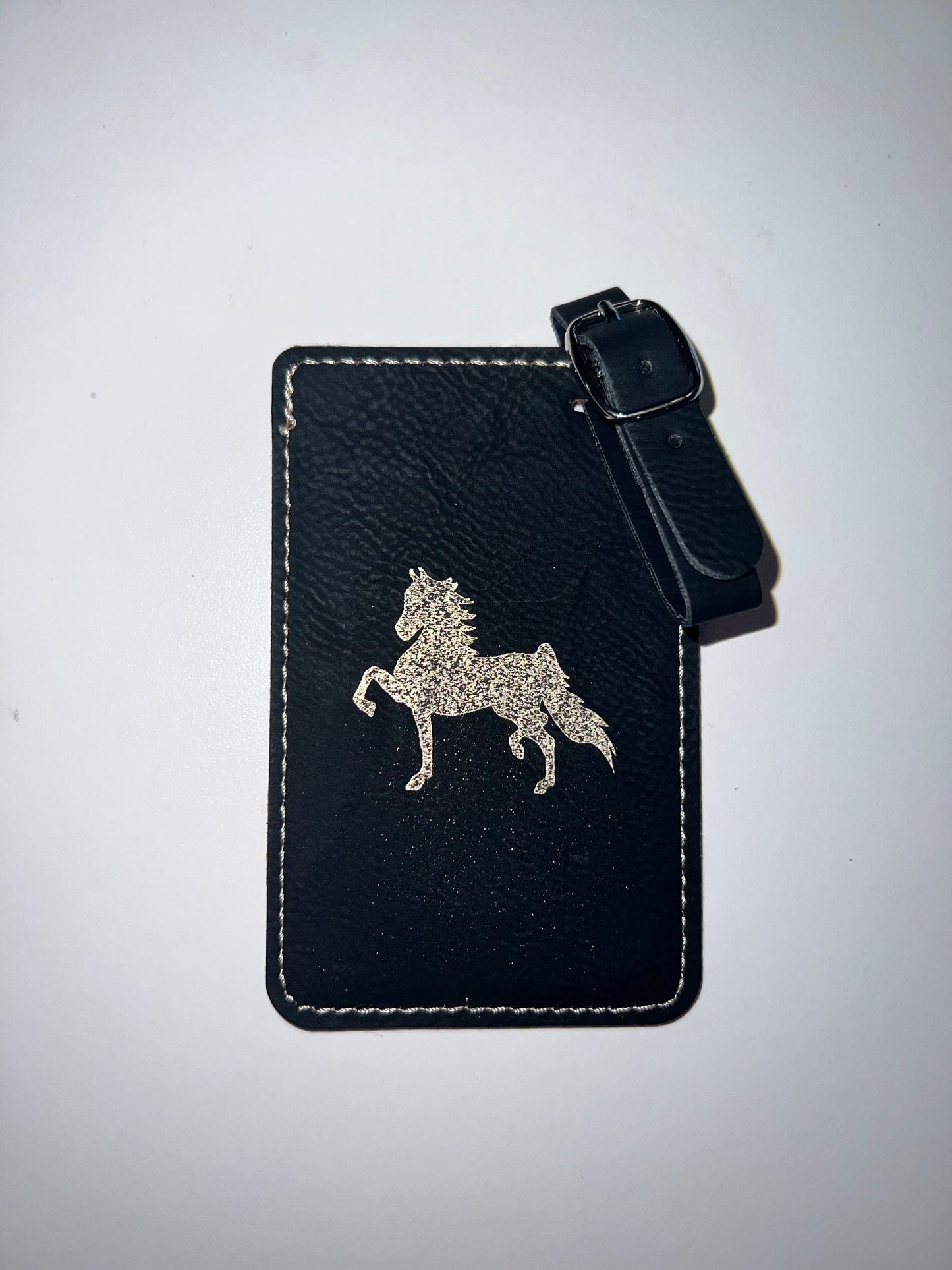 Custom Engraved Leather Luggage Tag