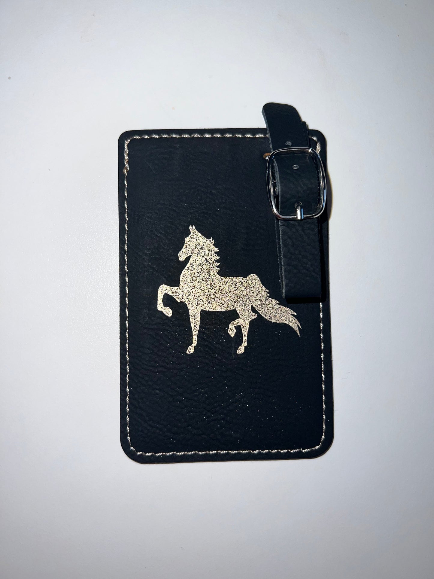 Custom Engraved Leather Luggage Tag