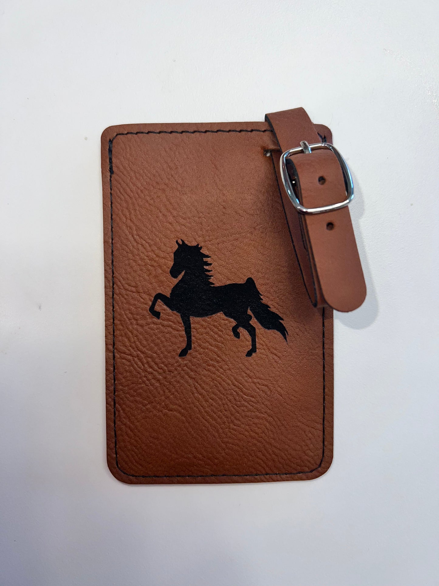 Custom Engraved Leather Luggage Tag