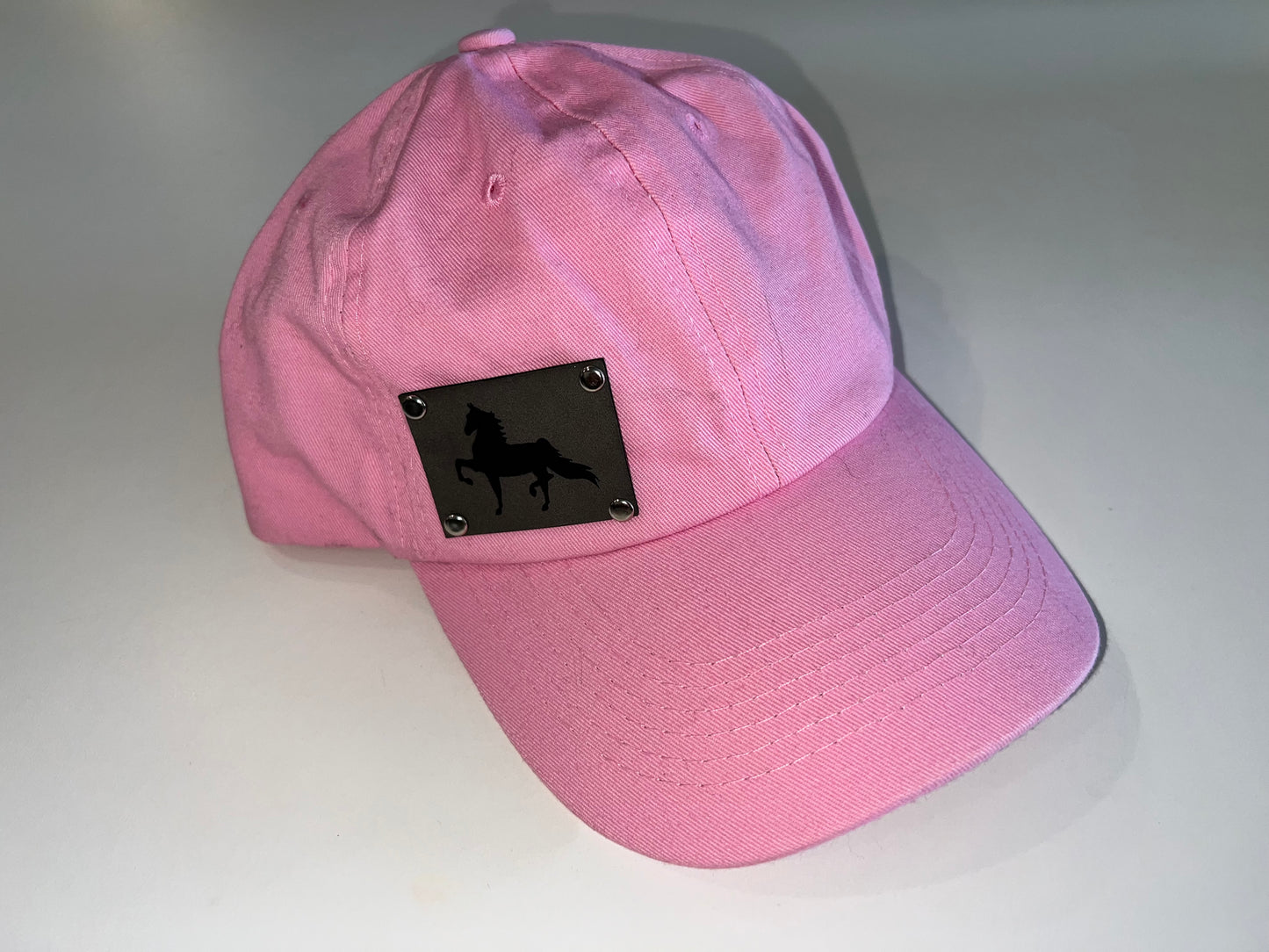 Baseball Hat With Leather Patch