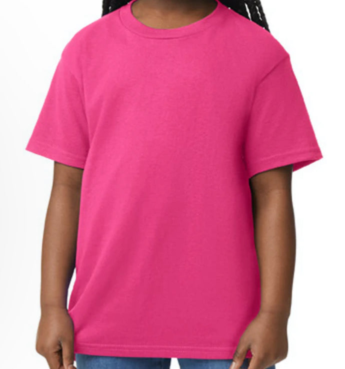 Custom Youth T-Shirt for Silhouette, Sketch, or Business Logo - single color logo