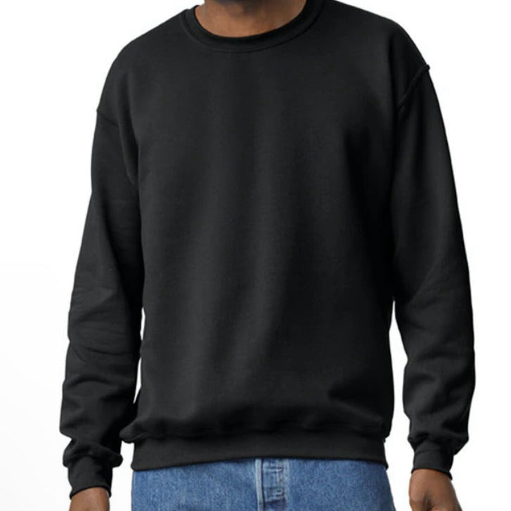 Custom Adult Crewneck Sweatshirt For Silhouette, Sketch, or Business Logo - single color logo