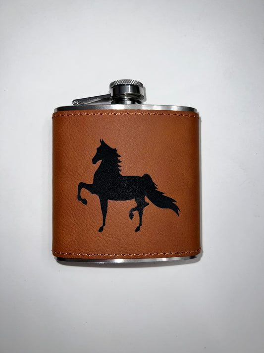 Saddlebred Leather Flask