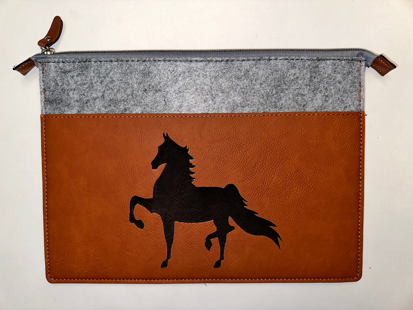 Saddlebred Leather Zipper Pouch