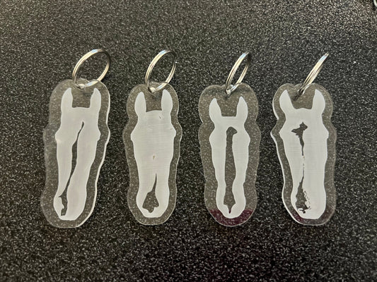 Custom Clear Acrylic Keychain for Silhouette, Sketch, or Business Logo