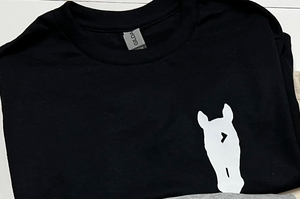 Custom Adult T-Shirt Silhouette, sketch, or business logo - single color logo