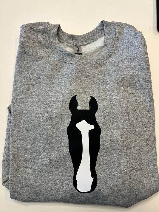 Custom Youth Crewneck Sweatshirt for Silhouette, Sketch, or Business Logo - single color logo
