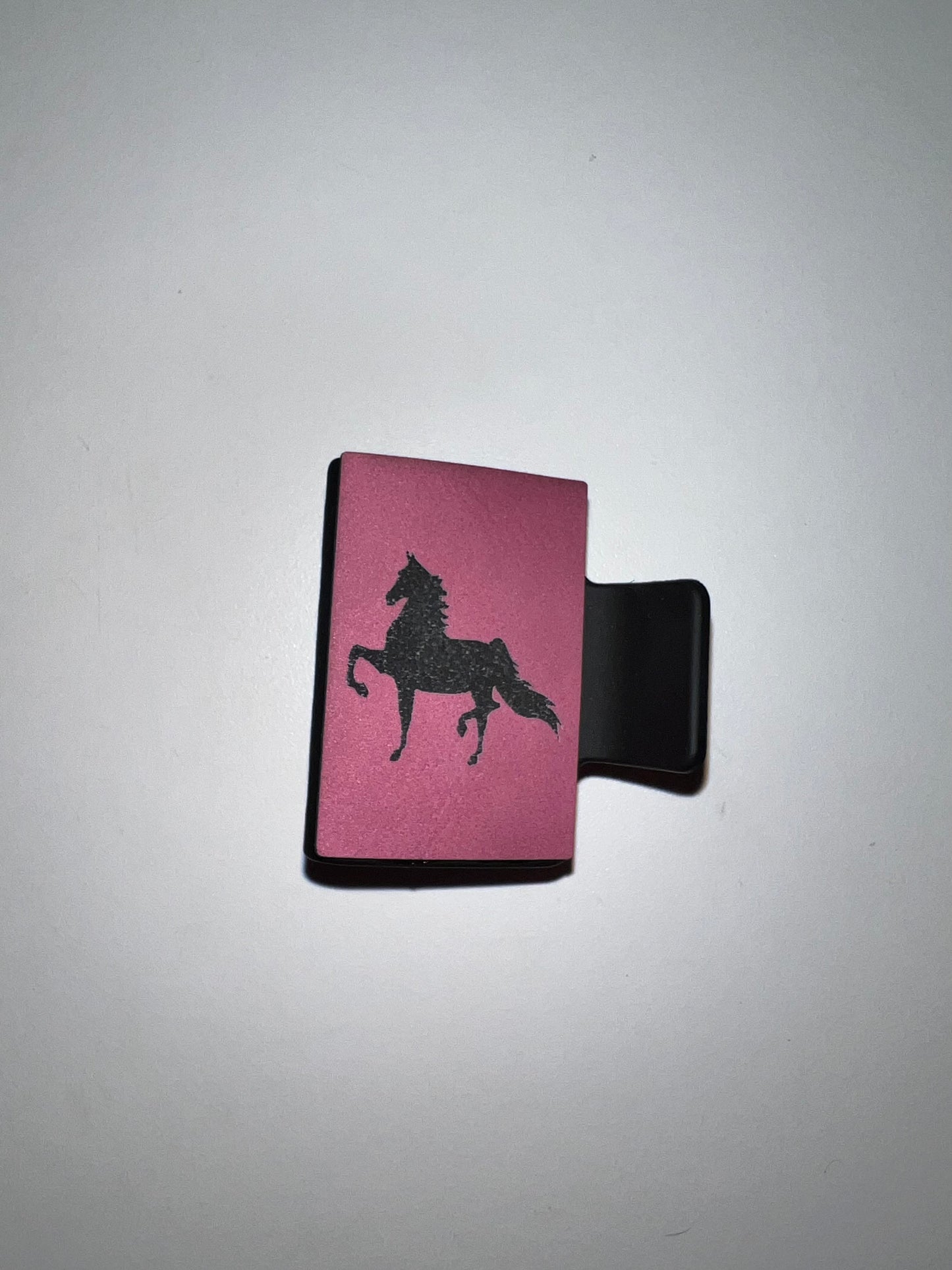 Small Pink Leather Claw Clip
