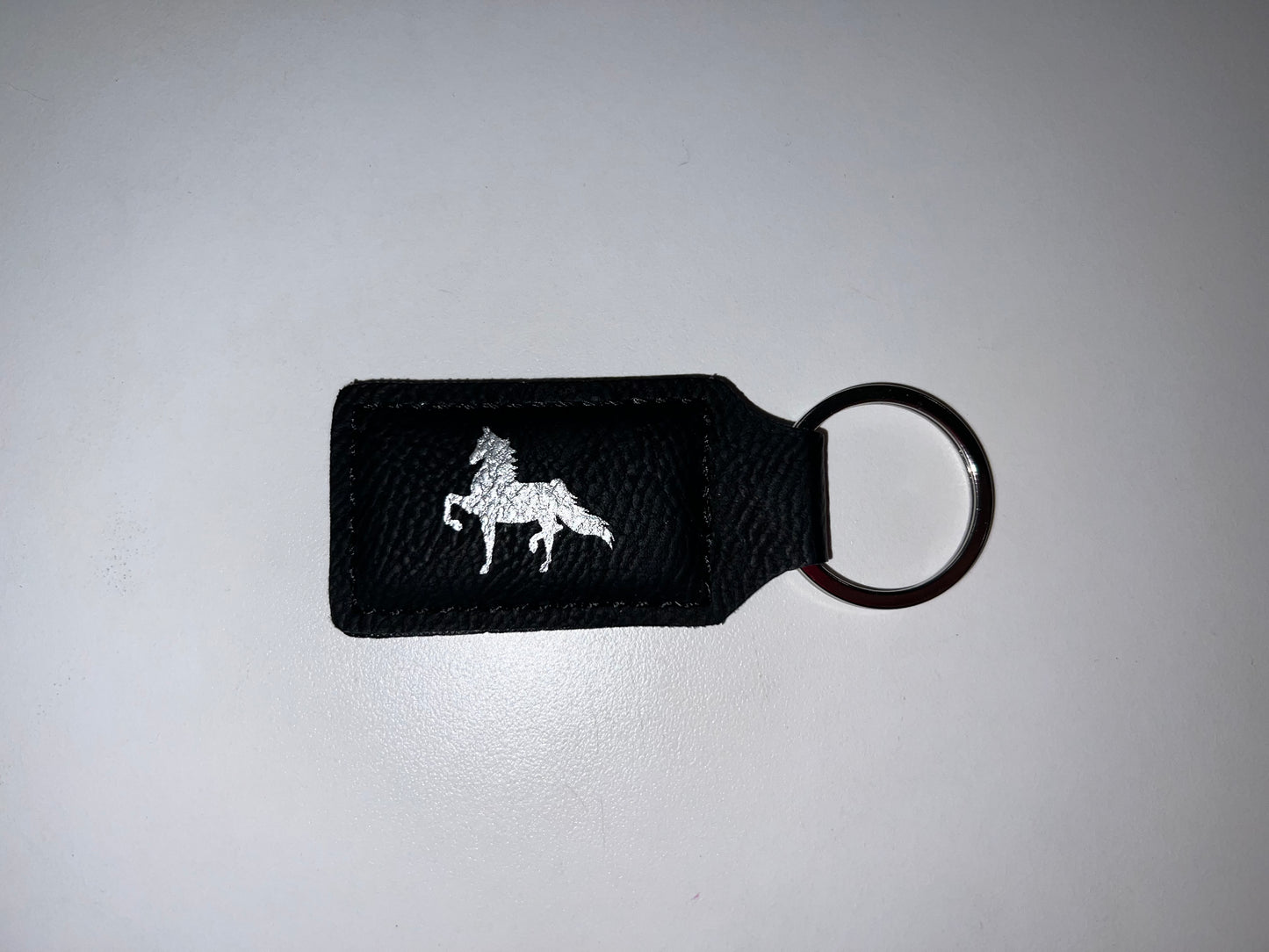 Leather Saddlebred Keychain