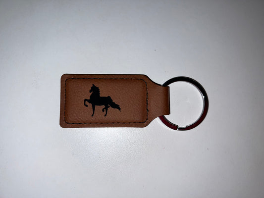 Leather Saddlebred Keychain